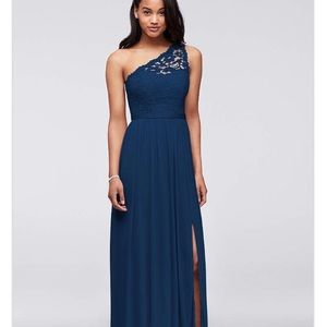 David’s bridal long bridesmaids dress